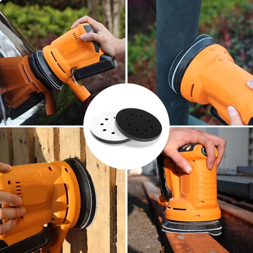 POLIWELL 5 Inch 8-Hole Interface Pad for Orbital Sander, Hook & Loop