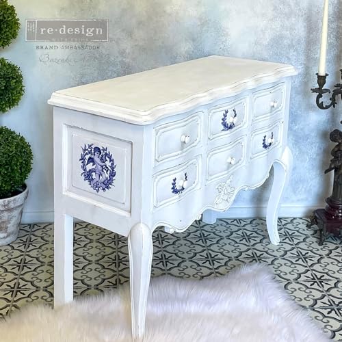 Redesign With Prima Decor Small Transfers – French Bue – 3 sheets, 6″x12″ 655350656683 Rub on Transfers for Furniture home decor furniture transfer furniture Tattoo Wall Stickers 3D Home Wall Decal