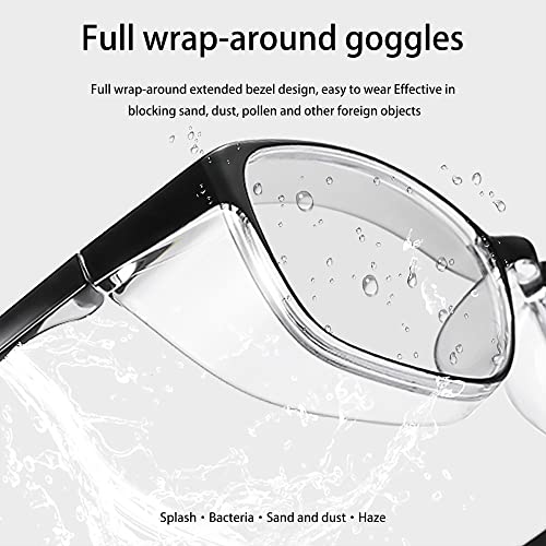 SooGree Safety Goggles Glasses Anti-pollen Dust Scratch Protective Eyewear Detachable Lens Myopia Frame - color: Red