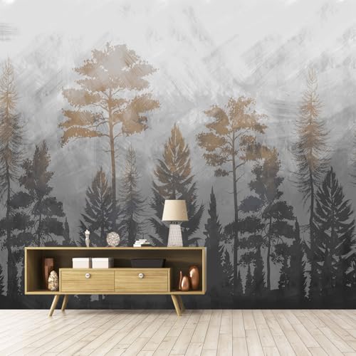 Abstract Forest Wallpaper Peel-and-Stick 85"x118" - color: ZZSL-01, size: 85"x118"