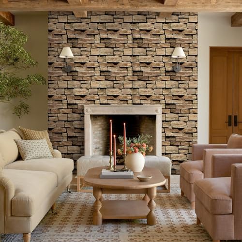 3D Faux Stone Wall Panels Peel and Stick, Designed for Quick DIY - color: Stone-SM-D