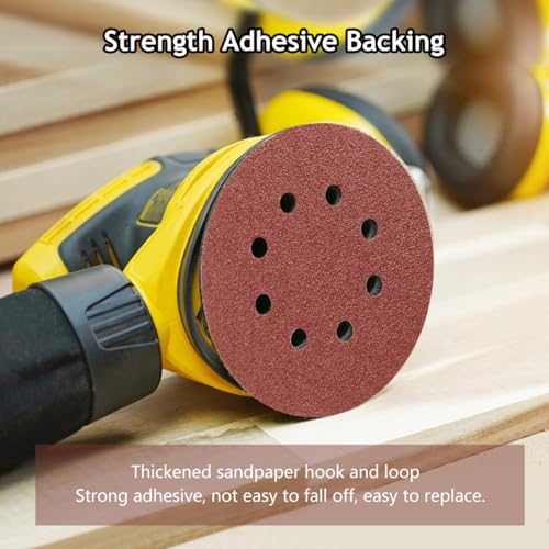 50 PCS 5 Inch 8 Hole Hook and Loop Sanding Discs 600 Grit - style: 600 Grit,50-Pack