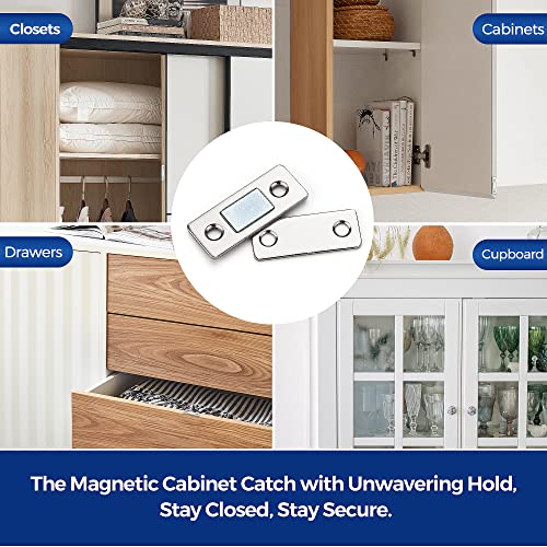 Ultra Thin Cabinet Magnetic Door Catch Stainless Steel,Satin Nickel,12 Pack - color: Satin Nickel