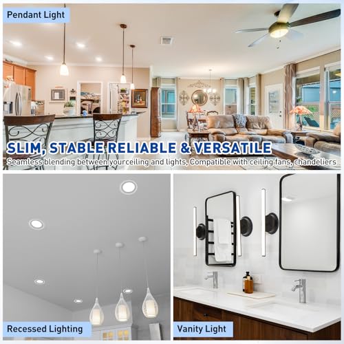 uxcell Goof Rings for 8" Recessed Lights 8.3"x10.4" Goof Trim Ring - color: White, size: Fits: 8" Inch (cutout size approx 210mm/8.3")
