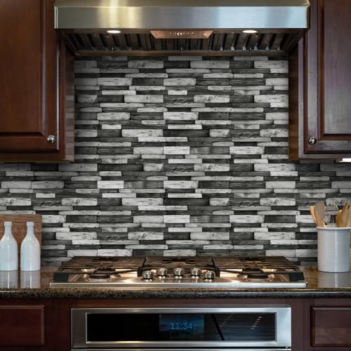 Peel and Stick Backsplash Tile Wall Stickers 24pcs 9.68x4.72 inch - color: Hzw-xy-htp-102