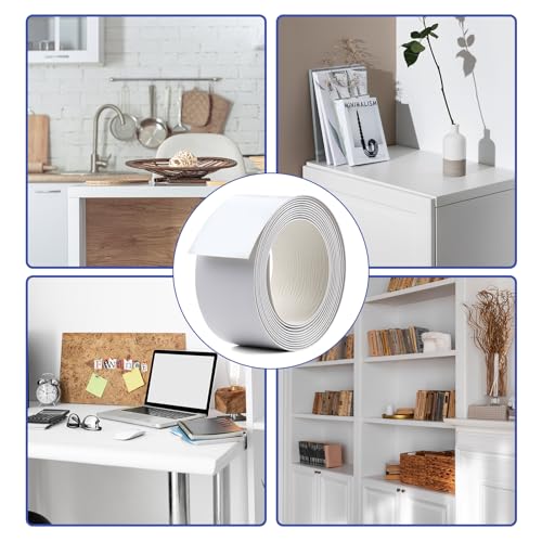PVC Edge Banding 2 inch x 10ft Veneer Edge Banding White with Hot Melt Adhesive Pre - glued Iron on Edging Tape Trim for Cabinet Plywood Repairs and Furniture Restoration - size: 2 inch x 10ft