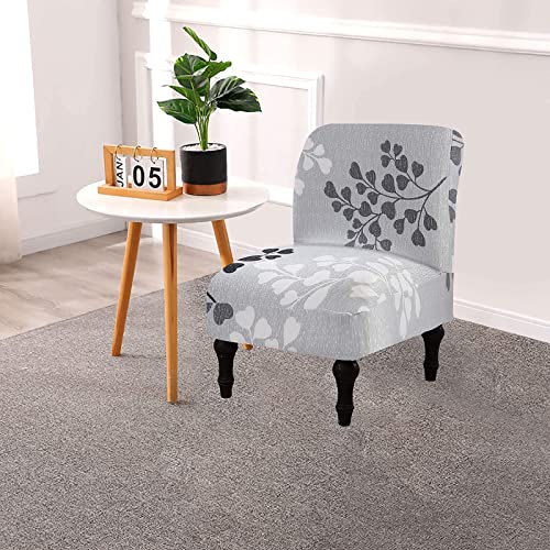 Eco-Ancheng Armless Chair Slipcover Removable Armless Accent Chairs Covers Washable Armless Slipper Chair Slipcover Printed Armless Chair Furniture Protector Covers for Living Dining Room Hotel - color: A2