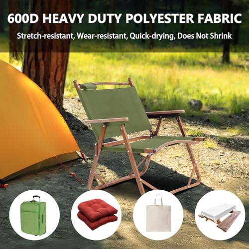 Waterproof Canvas Fabric by The Yard 600D Upholstery 12 Yard Olive Green - color: Olive Green, size: 12 Yard