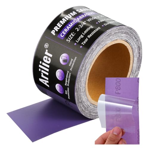 800 Grit Purple Film Ceramic PSA Longboard Sandpaper Roll, 20 Yards - size: 800 Grit