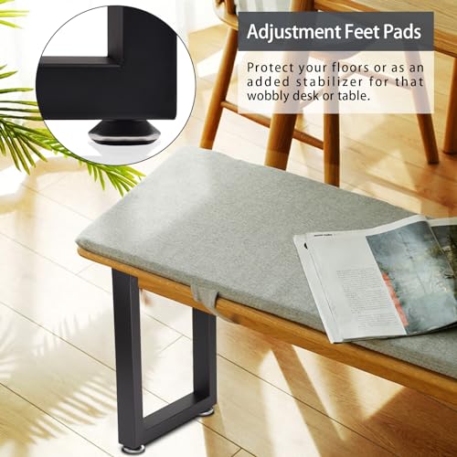 Taelakeni 16 Inch Metal Bench Leg Coffee Table Legs, Set of 2 - color: Square, size: 16 IN