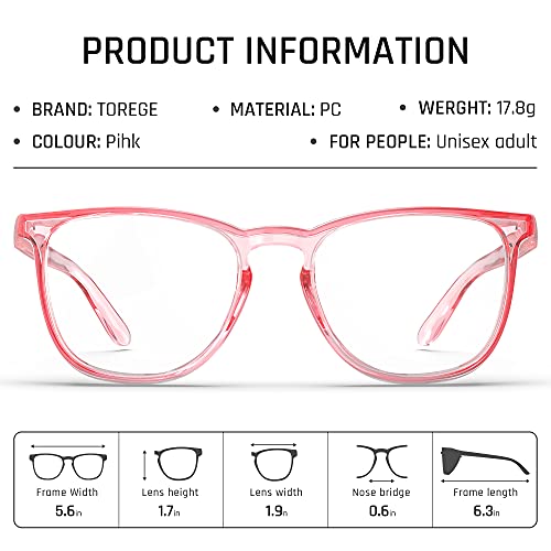 TOREGE Safety Goggles, Pink Safety Glasses With Anti-Fog And Anti-Blue Light Lense, Light And Comfortable, Perfect Alternatives To Regular Protective Eyewear Goggles For Nurses(Light Pink&Clear Lens) - color: Light Pink&clear Lens