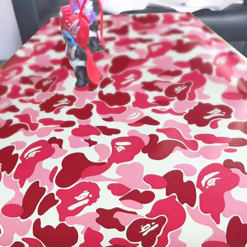 Self-Adhesive Vinyl Pink Camouflage Contact Paper Peel and Stick Camouflage Wallpaper for Walls Cabinets Furniture Door Classroom Arts Crafts Removable 17.7x117 Inches - size: 17.7"W x 117"L