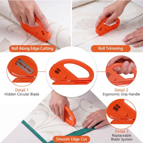Peel and Stick Wallpaper Tools, Wallpaper Smoothing Tool Kit,11Pcs - size: 11 PCS KIT