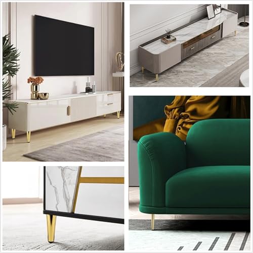 4 Inch Gold Furniture Couch Cabinet Dresser Legs Set of 4 - color: Gold, size: 4"-Set of 4