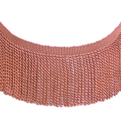 5 Yard Curtain Bullion Fringe Trim-Rayon Tassel Embellishments - color: pink