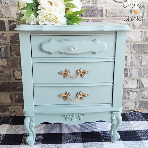 Chalky Chicks Cancun Blue 4 Fl Oz Chalk Paint for Furniture All in One - color: Cancun Blue (Light Blue), size: 4 Fl Oz (Pack of 1)