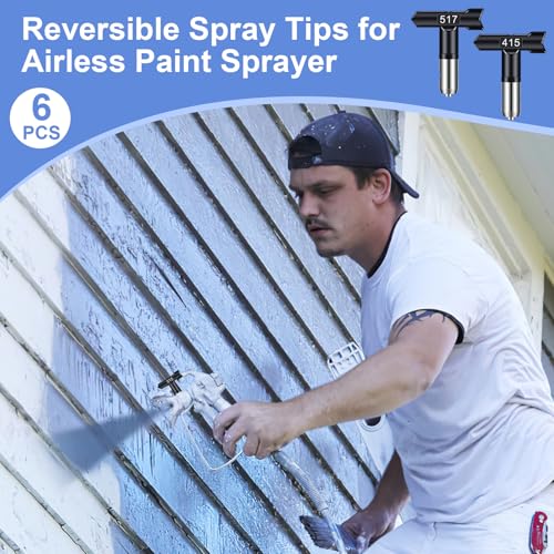6 Reversible Spray Tips, Airless Paint Sprayer Tip Nozzle 211 313 41
