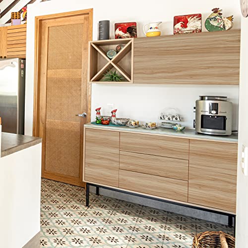 Sevalo Wood Contact Paper Wood Grain Peel and Stick Wallpaper Oak15.7“×393” - color: oak wood, size: 15.7" x 393"