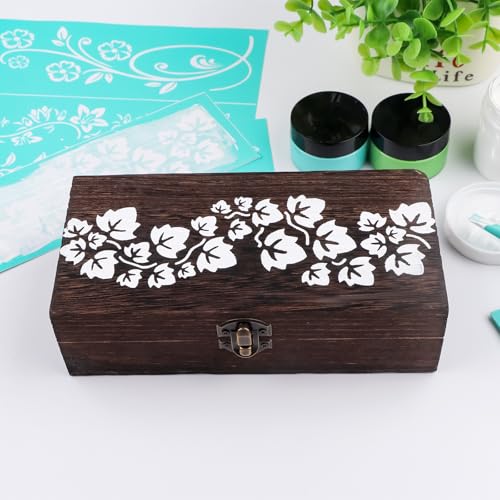 2Pcs Letters Pattern Silkscreen Stencil,Reusable Self-Adhesive Silk Screen Printing, for Decor/Printing on Wood/Fabric/Wall/Cup/Plate/Glass/Paper, Home Christmas Decorations Pattern (8.5x11inch)