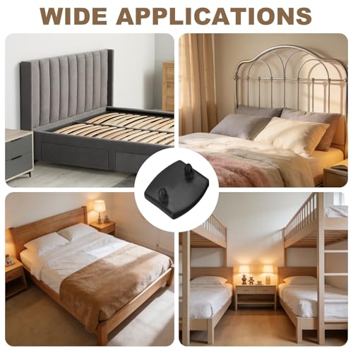 uxcell 12Pcs 50mmx9mm Plastic Bed Slat Center Caps Bed Slat Cover Black - color: Black, size: 50mm x 9mm