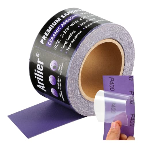 400 Grit Purple Film Ceramic PSA Longboard Sandpaper Roll, 20 Yards - size: 400 Grit