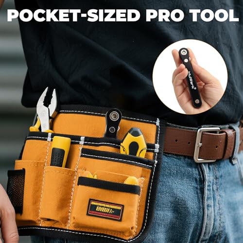 MULWARK 20pcs Small Screwdriver Set, 1/4" Right Angle Screwdriver Set, 90-Degree Offset Screwdriver for Tight Spaces, Auto Repair, Electronics, DIY Home Improvement EDC Tool Kit - size: 20-piece screwdriver set