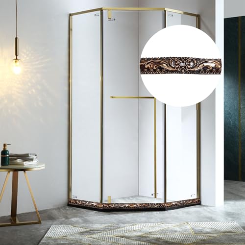 Flexible Wall Trim, 16.4 Feet Peel and Stick Molding - Brass - color: Brass
