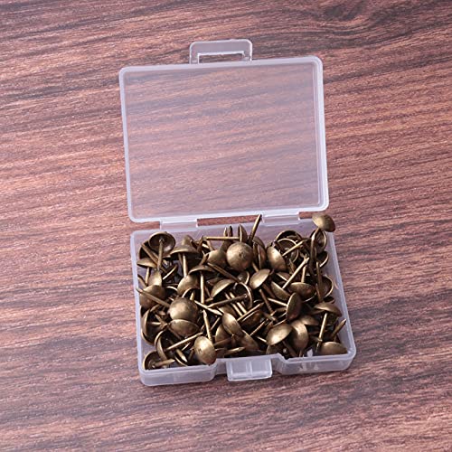 Sowaka 100 Pcs Antique Upholstery Nails Bronze Decorative Furniture Pins
