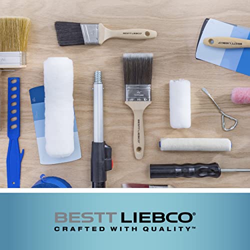 Bestt Liebco 690289500 QS 2" Short Rubber Handle Angle Brush/Roller/Applicator, White (Pack of 2) - size: 2 in. (Pack of 2)