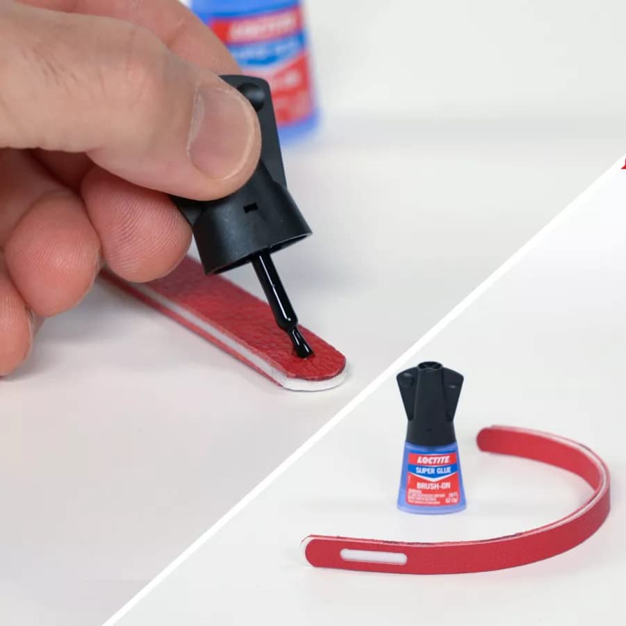 Loctite Super Glue Brush On Bottle, Clear, 0.18 fl oz Bottle, 6 Pack - Superglue for Plastic, Wood, Metal, Crafts & Repair, Cyanoacrylate Adhesive Instant Glue, Quick Dry - size: 6 Pack
