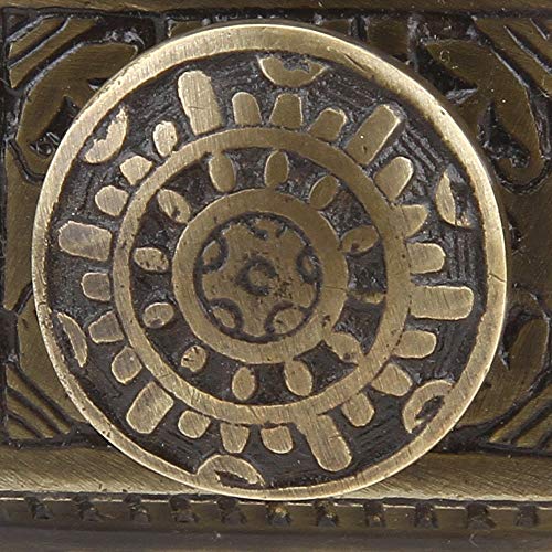 A29 Cabinet Latch, Solid Brass, Windsor Design, Antique Brass Finish - color: Antique Brass