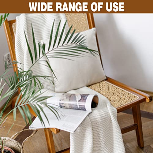 MYFAMIREA 14" Width Pressed T Shape Cane Webbing Sheet for Caning Projects, 3.3 Feet Natural Rattan Material Roll Net Woven Open Cane, Suitable for Caning Material DIY Supplies - size: T Shape14"W x 40" L(3.3Ft)