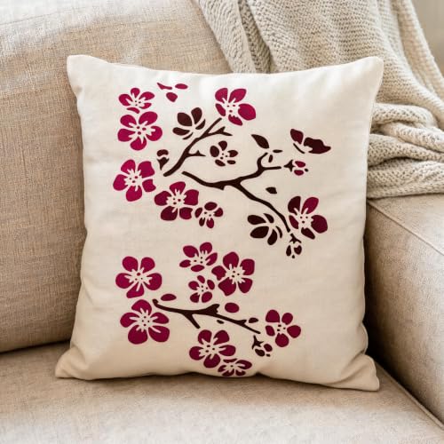 TIAMECH A4 Reusable Cherry Blossom Stencil for Painting - style: Cherry Blossom Twig