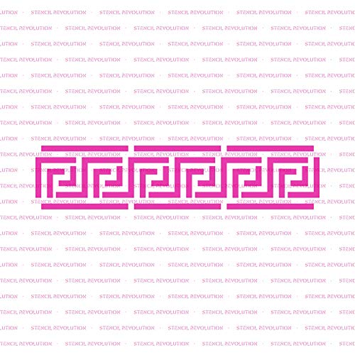 Greek Key Border Stencil - Furniture Pattern Templates - size: 3"x6"