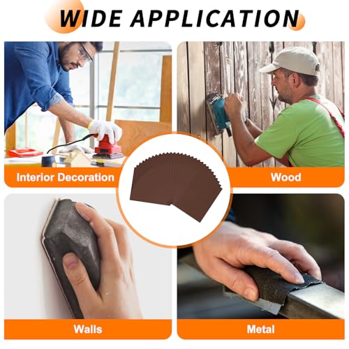 30 Pcs 320 Grit Sandpaper 4.5 x 5.5 Inch Sand Paper Alumina Red - size: 320Grit, 4.5 x 5.5 Inch