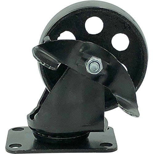 FactorDuty 3.5" Metal Swivel Plate Caster Wheels Combo 2 Brake & 2 No Brake - size: 3.5" Combo