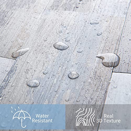Art3d 102-Pack Peel and Stick Backsplash, Stick on Subway Tile, Wood Plank - color: Distressed Silvery Moon
