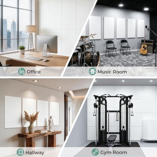 TO-TH Soundproof Wall Panels Thickened Sound Absorbing Panel 2 Pack, White - color: White, size: 2 Pack