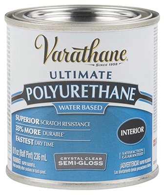 Varathane 200161H 1/2 Pint Semi-Gloss Water-Based Diamond Polyurethane Finish4