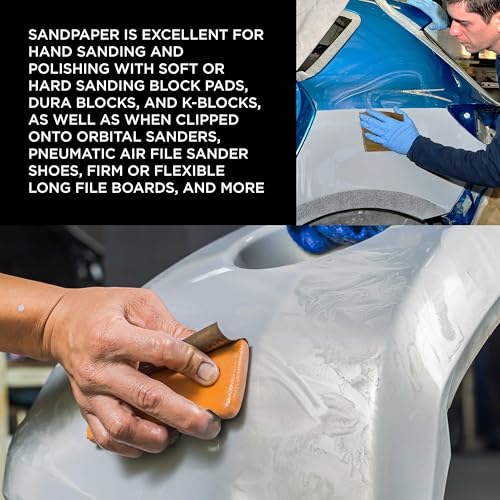 Dura-Gold 5-1/2" x 9" Wet or Dry Sandpaper Sheets, 1000 Grit, Box of 25 - size: 10000-Grit