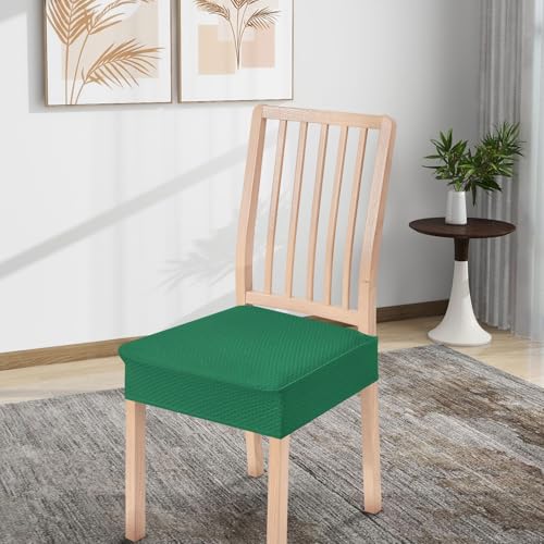 Smiry Stretch Jacquard Seat Covers for Dining Room Chairs Set of 2 - color: Chritsmas Green, size: Set of 2