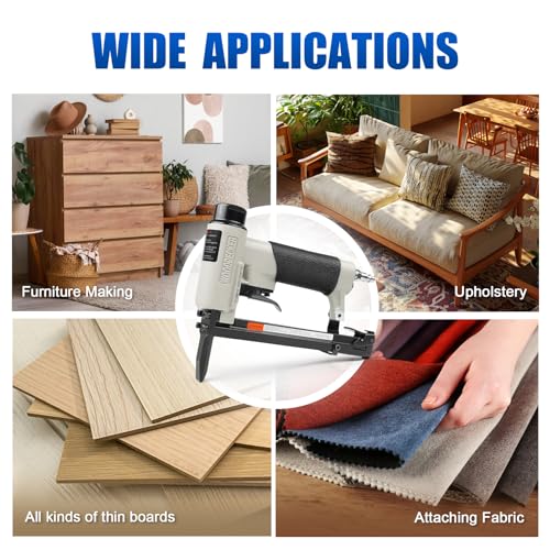 WOODPECKER HN8016 Pneumatic Upholstery Stapler for Woodworking