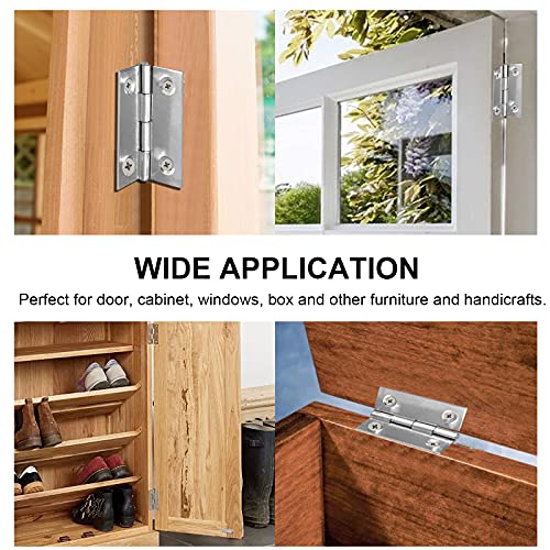 Biaungdo 2.5 Inch Butt Hinge, Stainless Steel Small Hinges, 10 Pack - size: 2.5 Inch