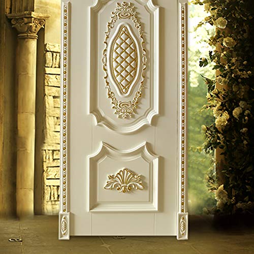 1 Piece Wooden Carved Onlay Applique Oval Carving Decal Unpainted Furniture Decor