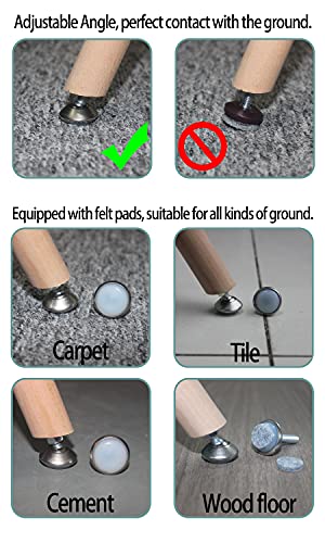 HUAYY Furniture Levelers Swivel Feet,Angle Height Adjustable(3/8-16 Nut Inserts Kits-8 Sets),Heavy Duty Leveling Legs for Table Chairs Cabinets Sofa,with High-Density Self-Adhesive Felt Pads - size: 3/8-16 Kits-8 Sets