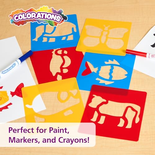 Washable Plastic Animal Stencils - Set of 6 - style: Animals 6PK