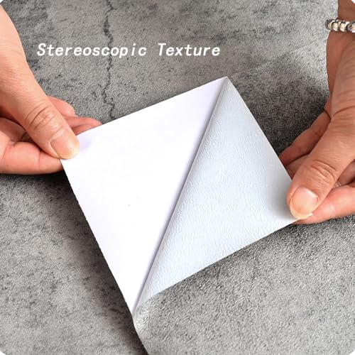 BAYYA Extra Wide Concrete Textured Wallpaper Peel Stick Light Grey Matte Thicken 31.5"x 591" Retro Industrial Style Contact Paper Waterproof Self-Adhesive Cement Wall Sticker Vinyl Wrap - color: Gray, size: 31.5" x 591"
