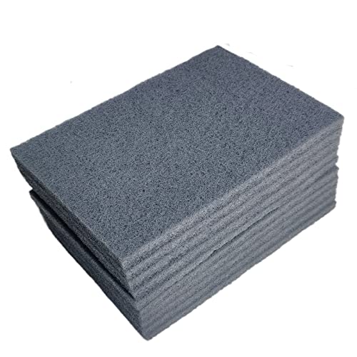 Tonmp 10 Pack 6 x 9 Inch 800 Grit General Purpose Scuff Pads for Scuffing, Scouring, Sanding, Paint Primer Prep Adhesion Scratch - Surface Preparation Automotive Car Auto Body Woodworking (Grey) - color: Grey -800 Grit