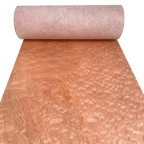 Natural Wood Veneer, Thin Wood Sheets, Refurbished of Furniture/Guitar/Speaker/Automotive Interior, Handmade DIY (Sapele Ripple) - color: Sapele Ripple / 8.5″ x 90″