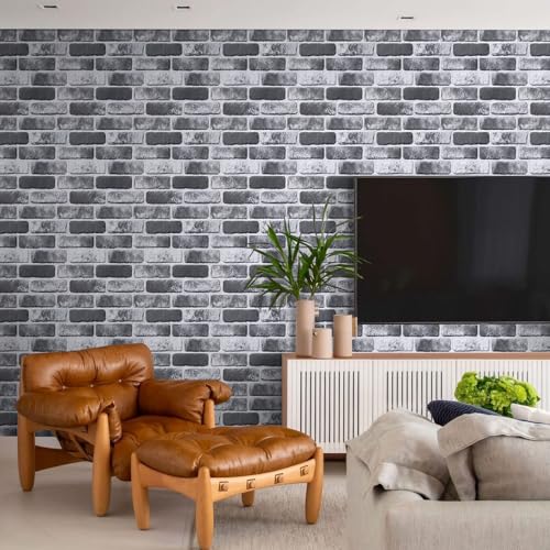 Commomy Faux Brick Peel and Stick Tiles 10 pcs of 11.8" x 11.8" - color: Brick-AU01